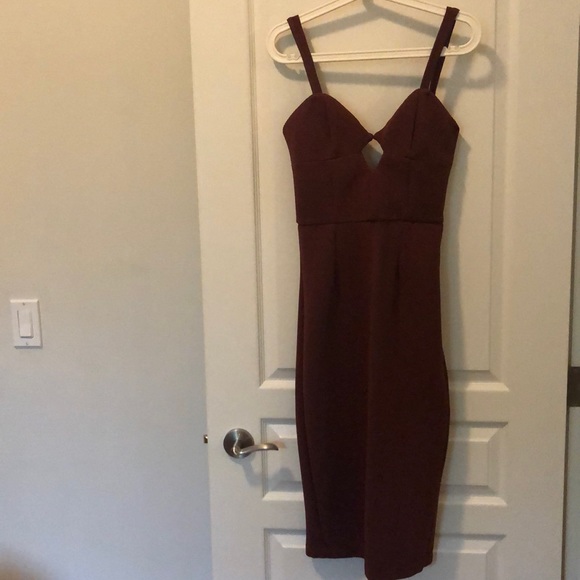Dylan Midi Dress Free People burgundy - Picture 3 of 5